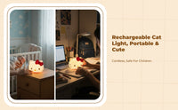 Dimmable rechargeable cat night light