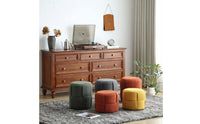 Woven Ottoman Stool Easy to Assemble Round Woven Stool Decorative