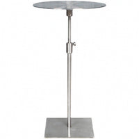 Height Adjustable Side Table Electroplated Metal Side Table Modern for Bedroom