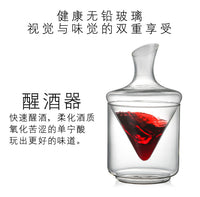 厂家一手货源跨境冰桶醒酒器玻璃 现货供应酒吧醒酒器套装斜口