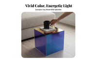 Iridescent Acrylic Table Rainbow Effect Iridescent Cocktail Table multifunctional Use
