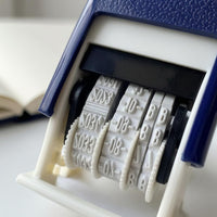 Self-Inking Date Stamp Mechanical Dial Office Tool ABS Plastic