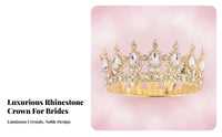 Rhinest Single Crown Sparkling Rhinest Single S Rhinest Single Regal Headpiece Elegant Design Bridal Headpiece for Bride, Bridesmaid, Wedding