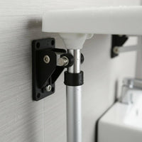 Folding Wall Mount Bath Seat 4-Leg Support Wall Mounted Shower Stool Heavy Duty Foldable Bathing Stool for Elderly Women