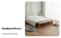Headboardless Slat Bed Frame Modern Minimalist Design Bedroom Furniture Nordic design Mattress Foundation for Minimalists, Renters, Guest Room