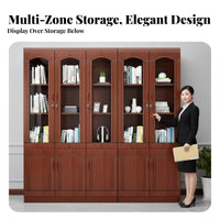 Chinese design Display Cupboard Traditional Asian Aesthetic Storage Furniture See-Through Panel Doors display cabinet for Homeowners, Study Room, Home Library