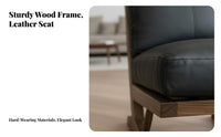 Wood Frame strap Chair Wabi-Sabi Design Indoor Furniture Retro design Comfy padding for Readers