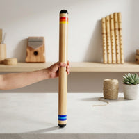 Wooden Rain Maker Colored Bands Rainstick Instrument Easy to Play Music Toy