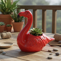 Flamingo Flower Pot Decorative Flamingo Planter Sturdy for Balcony