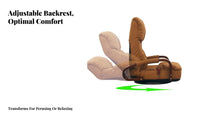 Swivel Recliner Floor Chair with Armrests Japanese Design for Study