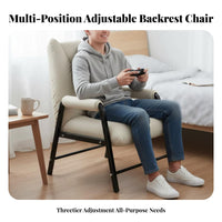 Adjustable Padded Lounger Soft Cushioning Foldable Cushioned Recliner Versatile Space-Saving for Indoor, Game Room, Bedroom