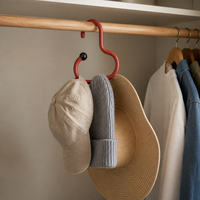 Hat Organizer Hanger Hooks for Closet, Baseball Cap Storage Rack, No-Drill Design