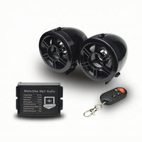Wired Motorcycle Speakers with Controller Glossy Motorcycle Audio System Full Range Speaker Set for Motorcyclists, Commuting