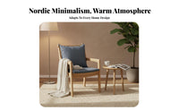 Upholstered Armchair Nordic Design Dining Chair Minimalist Aesthetic With Armrests for Adults, Restaurant, Home Office