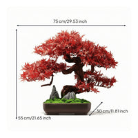 Artificial Bonsai Tree Realistic Fake Potted Plant Maintenance-Complimentary