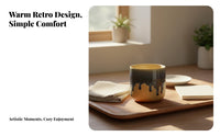 Japanese Design Tea Cup Flow Glaze Ceramic Cup for Vintage Enthusiasts, Home Decorators, Breakfast, Daily Use, Kitchen