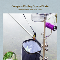 Stainless Steel Fishing Pole Holder, Multi-Function, Upright