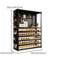 Multi-tier Shoe Rack Vertical Shoe Storage Unit Curtain Shoe Organizer Carbon Steel Household Furniture Space-saving Design Suitable for Families Entryways Living Rooms Balconies