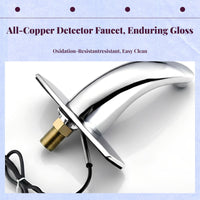 Infrared brass faucet, hot/cold use
