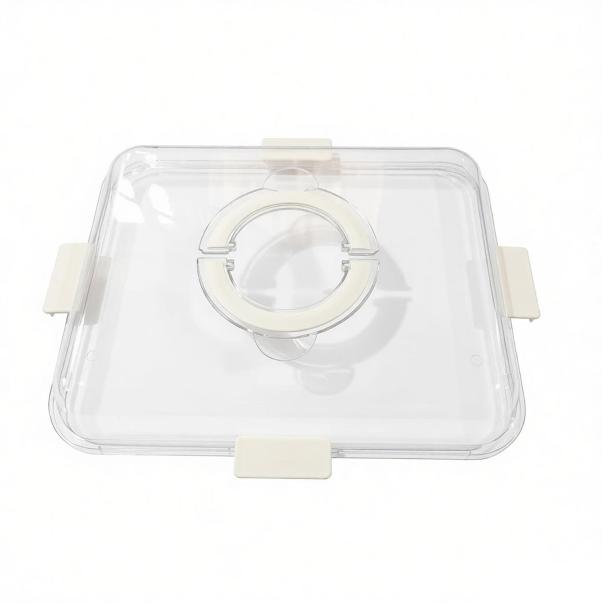 Lidded Bamboo Meat and Cheese Board Easy to Carry Reversible Compartment Food Platter Handled Portable Serving Tray