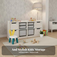 Multi-Bin Storage Rack Large Capacity Toy Organizer Easy to Clean for Classroom