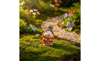 Hedgehog Gardener Figurine Artisanal Look Cartoon Creature Resin Figure