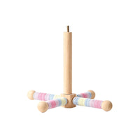Parrot Toy Spinning Windmill with Perch, Cotton Material, for Small and Medium Parrots
