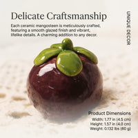 Home Decor Ceramic Fruit Ornament for Desk and Tea Tray, Porcelain Figurine with Glazed Finish