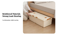 Rolling Under-Bed Organizer With casters Flat Rolling Storage container for Homeowners
