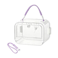 Transparent Hamster Carrier with Water Bottle Compact Portable Hamster Carrier Breathable Carry Case Sturdy for Vet Visits