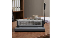 21-Hole Binding Machine Sturdy Base Manual Comb Binder 2-in-1 Punching Comb Binding Machine for Print Shop