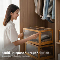 Stackable container with Doors Installationinstallationinstallation-prepared Household Storage Large Capacity