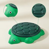 Plastic Turtle Sandbox Textured Play Basin with Lid Large Sandpit Low-Height for Children, Toddlers, Kindergarten, Playroom, Backyard
