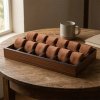 Watch Tray with Suede Inserts Rectangular Watch Display Tray Open-Top for Vanity Tables, Counters