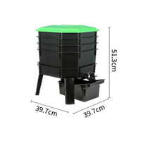 Worm Composting Bin Collection Tray Multi-Layer Compost Bin Drain Outlet