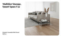 C-Shaped Side Table Minimalist Design C-Shaped Table Space-Saving for Homeowners