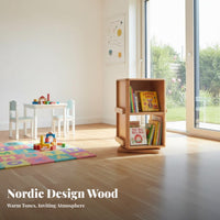 Revolving bookshelf Large Capacity Multi-Tier Rotating bookshelf for Small Spaces