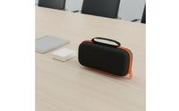 Portable EVA Audio Device Carrying Case Shockproof Hard Shell Audio Device Bag Zippered Mesh Pocket Electronics Accessory for On Stage