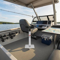 360-Degree Rotatable Boat Seat Base with Swivel Painted Finish Swivel Seat Base Quick-Release Helm Chair Mount for Boats, Yachts