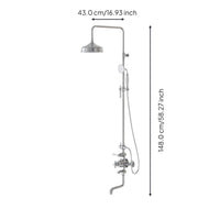 Temperature-regulated Brass Shower Faucet Set, Wall-Mounted, double Control, High Pressure, Bathroom Shower System