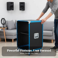 Rolling Amplifier Rack Easy Movement Rolling audio console Stand Open Frame for KTV Room