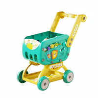 Great Birthday Gift Toy Shopping Cart High-Quality ABS Material Kids Grocery Cart Polished Burr-Smooth Edges Toddler Shopping Trolley DIY Assembly for Toddlers, Girls, Boys, Playroom, Indoor