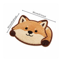 Cartoon Creature Bath Mat Quick-Drying Absorbent Bathroom Rug Brown Border