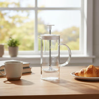 Glass Milk Frother Simple Design Latte Art Pitcher Heat Resistant