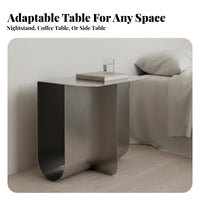 Bedside Stand Nordic Design Curved Metal Accent Table Minimalist Design
