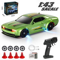 新品1:43小型遥控高速车2.4G全比例金属底盘专业漂移赛车模型车RC