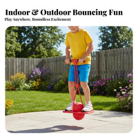 Balance Jumping Sphere Non-Skid Deck Pogo Sphere with Handle Base Pogo Rebounder Wear-Resistant Active Play Toy for Children