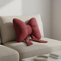 Bow Pillow Decorative Back Cushion Cute for Couch