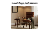 Upholstered Retro Task Chair Padded Backrest Household Furniture for Study Room