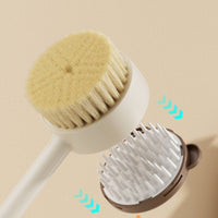 Two-in-Onepurpose Long-Handled Bath Brush Waterproof Bath Brush with Hanging Loop Gentle Back Scrubber Skin-Friendly for Shower